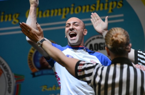 EuroArm 2014 - Oleg Zhoh vs Farid Usmanli - video # Armwrestling # Armpower.net