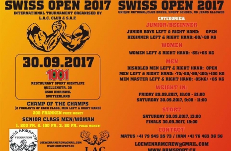 Swiss Open 2017 # Armwrestling # Armpower.net