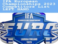 Competitors List LEFT HAND # Armwrestling # Armpower.net