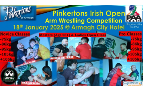 Pinkertons Irish Open Armwrestling Competition 2025  # Armwrestling # Armpower.net